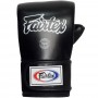 Fairtex TGT7 Снарядные Перчатки Тайский Бокс Закрытый Большой Палец Черные